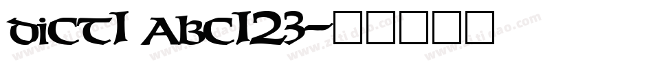dict1 abc123字体转换